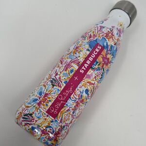 Starbucks Lilly Pulitzer Swell Water Bottle Floral Beach 17oz Tumbler RETIRED